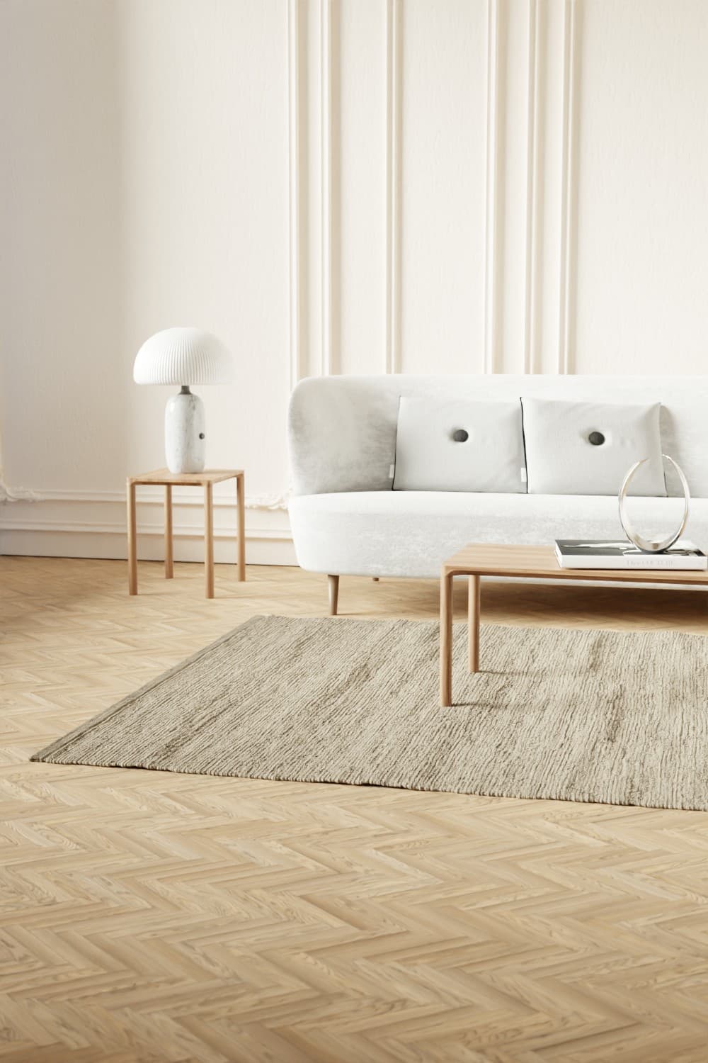 How to choose the right size rug under your sofa table