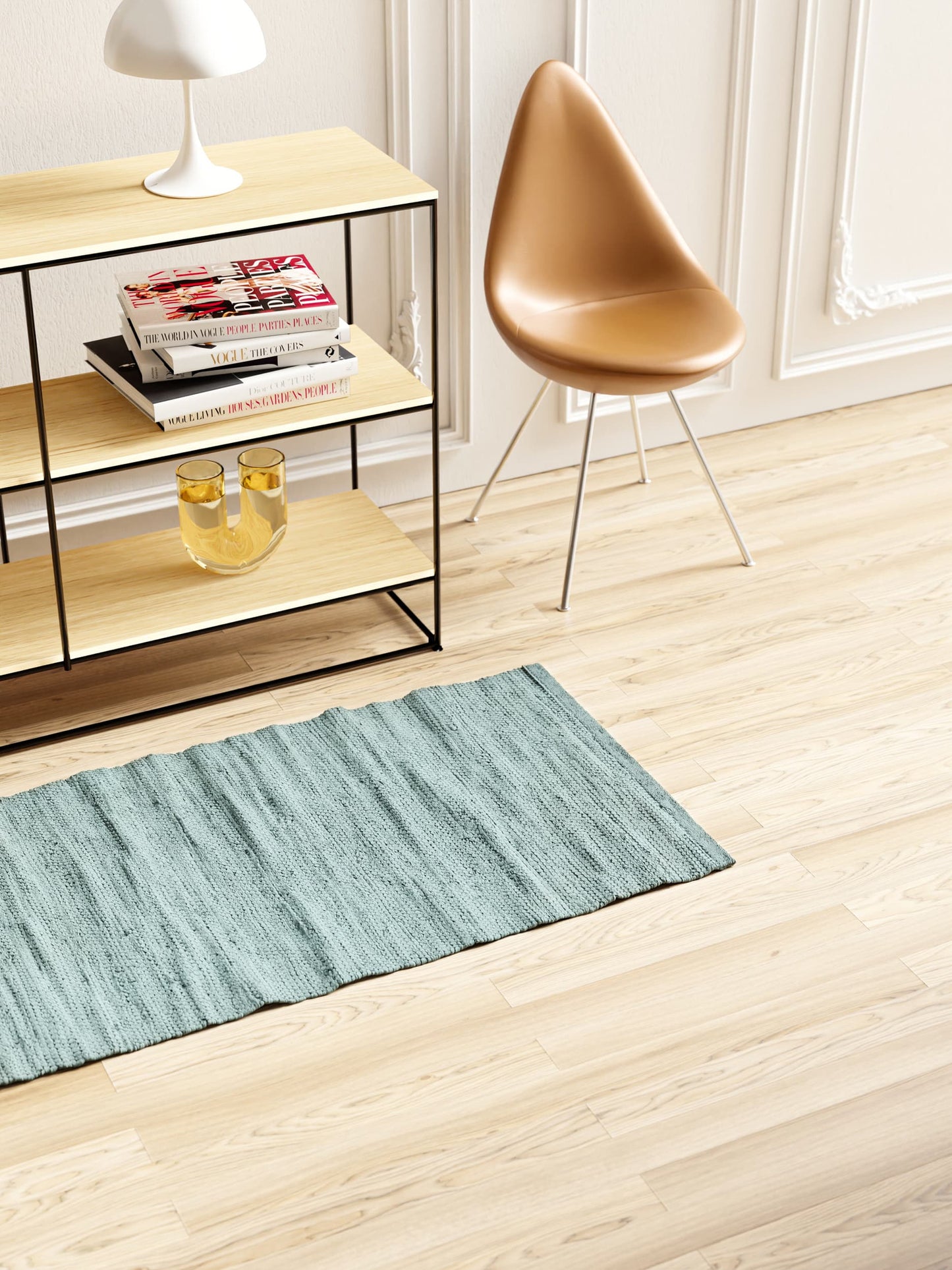 Cotton Rug, Dusty Jade